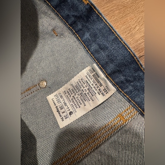 NWT Carhartt Double Knee Denim Jeans Mens 38 x 36 Dungaree Fit - Picture 5 of 8